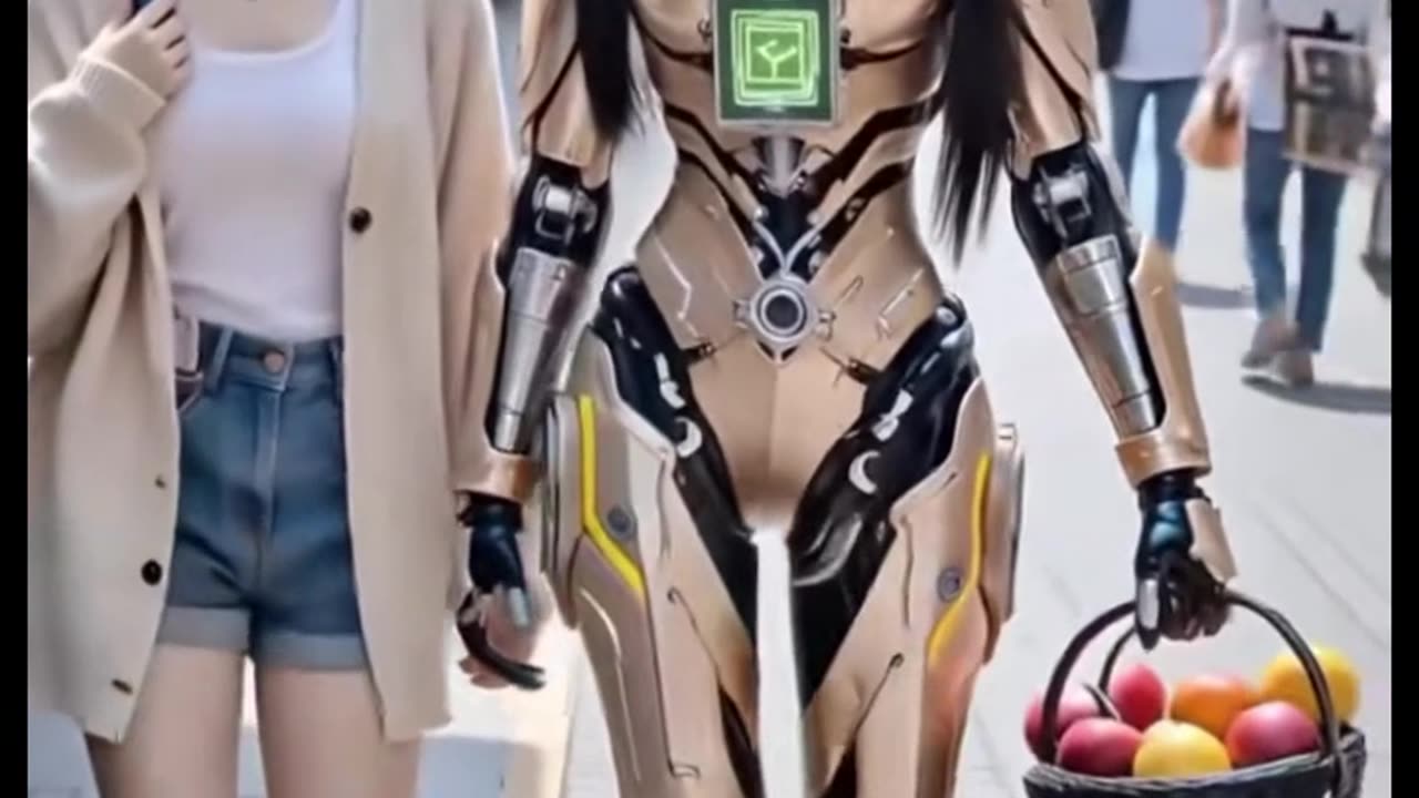 Strolling the City with a Robot Fruit Vendor #UrbanFuture #RobotLife