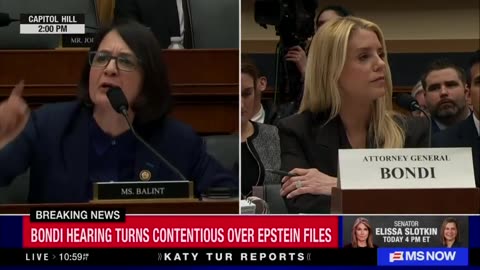 Democrat Rep Balint Screams at Bondi and Storms Out of Hearing