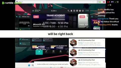 A vrchat watching something on the Web browser