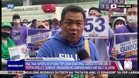 Mga taga-suporta ni VP Sara, PDP-Laban, at ni Pastor ACQ, nagsagawa ng campaign rally sa Japan