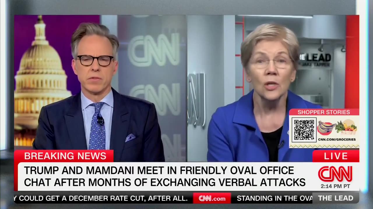 Elizabeth Warren Suggests Trump Wants To Take Mamdani's 'Shine' And 'Rub' It On Himself