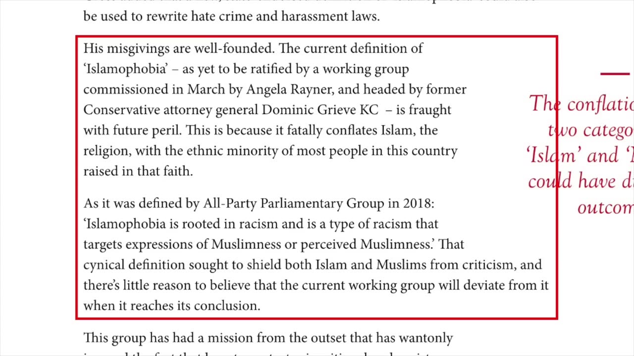 The UK’s New "Islamophobia" Nightmare