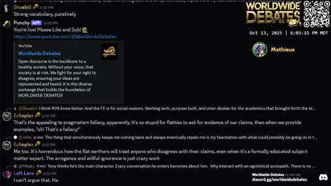 0112 WIDESTREAM - Worldwide Debates - YouTube/Twitch/Rumble