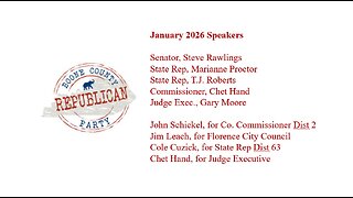 Boone Co. Republican Elected Officials and Candidates Speak at BCRP Jan ‘26 Mtg