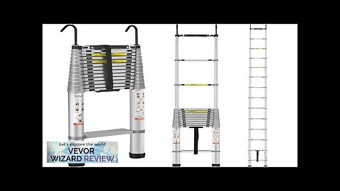 VEVOR Telescoping Ladder 18.5 FT Aluminum One-button Retraction Collapsible Extension Review