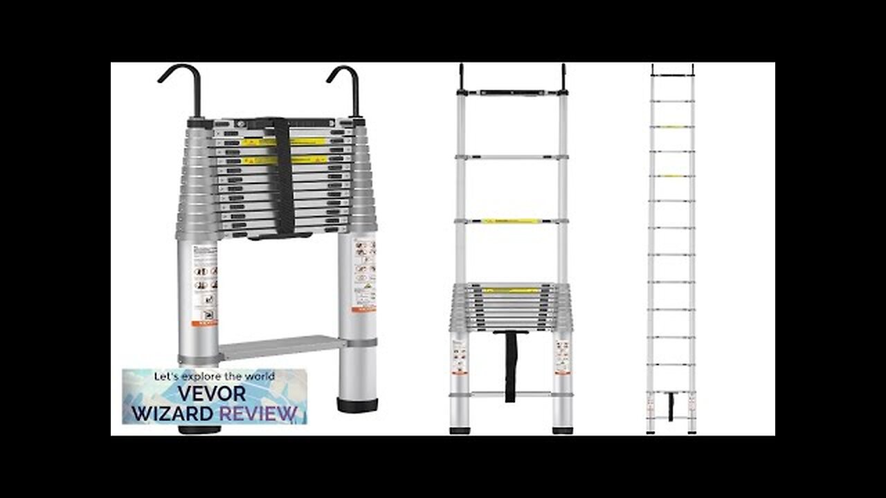 VEVOR Telescoping Ladder 18.5 FT Aluminum One-button Retraction Collapsible Extension Review