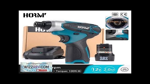 Hormy Compact 12V Electric Screwdriver 2500RPM 100N.m Cordless Impact Screw Driver Motor Review