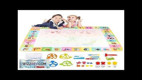 100x80CM Magic Water Drawing Mat Coloring Doodle With Reusable Magic Pens Montessori Review