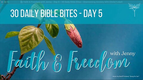 30 Daily Bible Bites: Day 5 - Isaiah 41:9-10: Fear not, for God is with you, strengthening and upholding you with His righteous hand.
