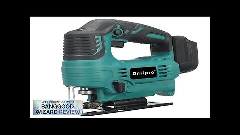 Drillpro 65mm 2900RPM 18V Brushless Jigsaw Electric Jig Saw Blade Adjustable Woodworking Review