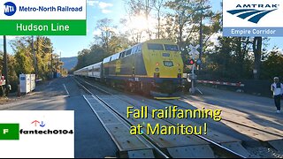Fall foliage railfanning on the Metro North Railroad Hudson Line at Manitou!