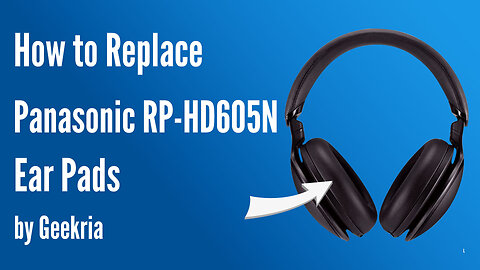 How to Replace Panasonic RP-hd600N Headphones Ear Pads / Cushions | Geekria
