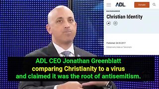 ADL CEO Jonathan Greenblatt comparing Christianity to a virus ✡️