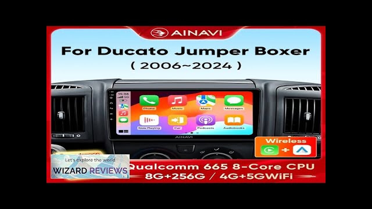 Ainavi Car Radio For Fiat Ducato 2005-2023 Citroen Jumper Peugeot Boxer Dodge Review