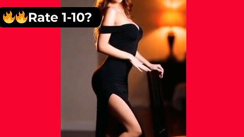 🔥 Rate Her Body in This Black Dress & Heels 1-10? 😍 Supermodel 4K