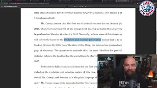 Just Human #345: Discovery and Protective Order Filings in United States v. Comey