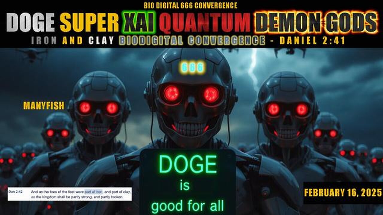 DOGE: Super XAI Quantum Demon Gods - Iron And Clay Biodigital Convergence - Daniel 2:41-2