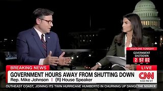 Speaker Johnson Wasn't Going To Let CNN's Kaitlan Collins Lie About The Schumer Shutdown