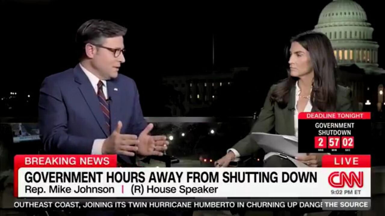 Speaker Johnson Wasn't Going To Let CNN's Kaitlan Collins Lie About The Schumer Shutdown