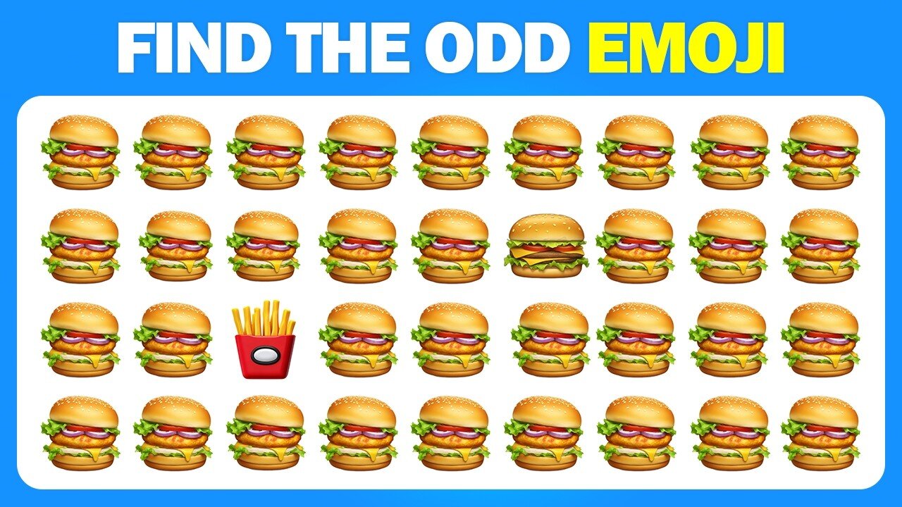 Spot the Odd Emoji Out! 🔍🤔 Can You Solve Them All?