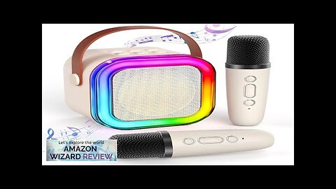 Karaoke Machine for Kids Adults，Mini Portable Bluetooth Karaoke Speaker with 2 Wireless Review