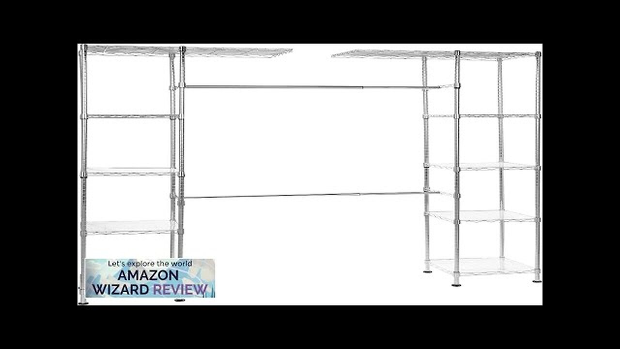 Amazon Basics Expandable Metal Hanging Storage Organizer Rack Wardrobe with Shelves 57-80 Review