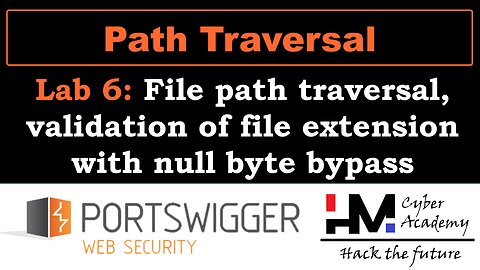 Path Traversal 6 | File path traversal, validation of file extension with null byte bypass