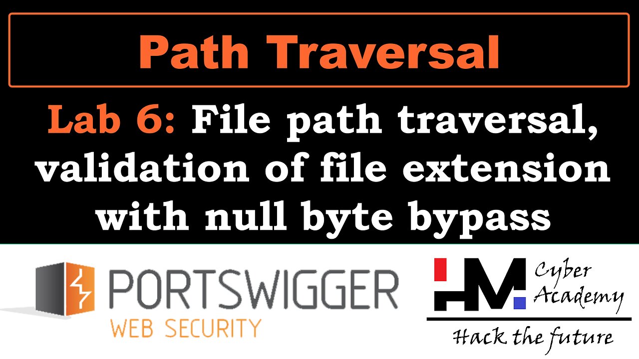 Path Traversal 6 | File path traversal, validation of file extension with null byte bypass