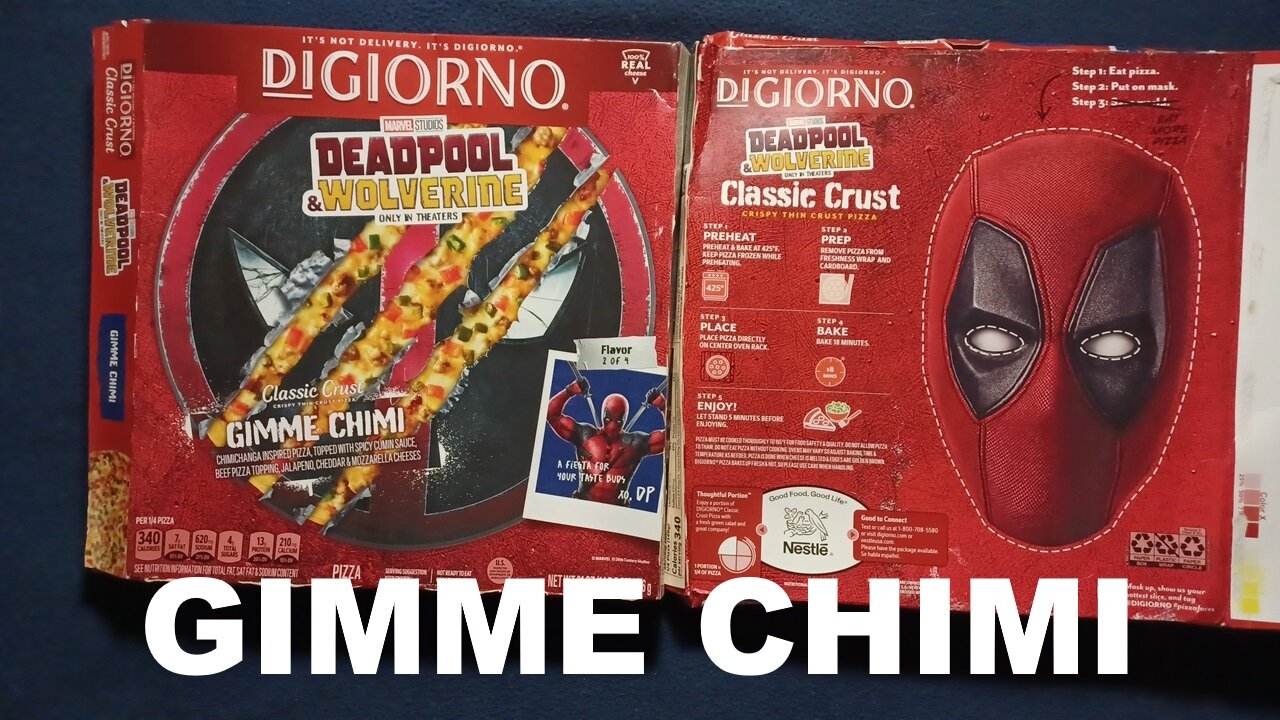 DEADPOOL WOLVERINE, GIMME CHIMI, FLAVOR #2 OF 4, 🍕Pizza🍕 box art, DIGIORNO