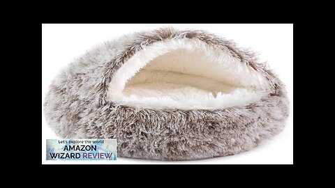 NOYAL Dog Bed Round Hooded Plush Cat Cave Donut Anti Anxiety Fluffy Review