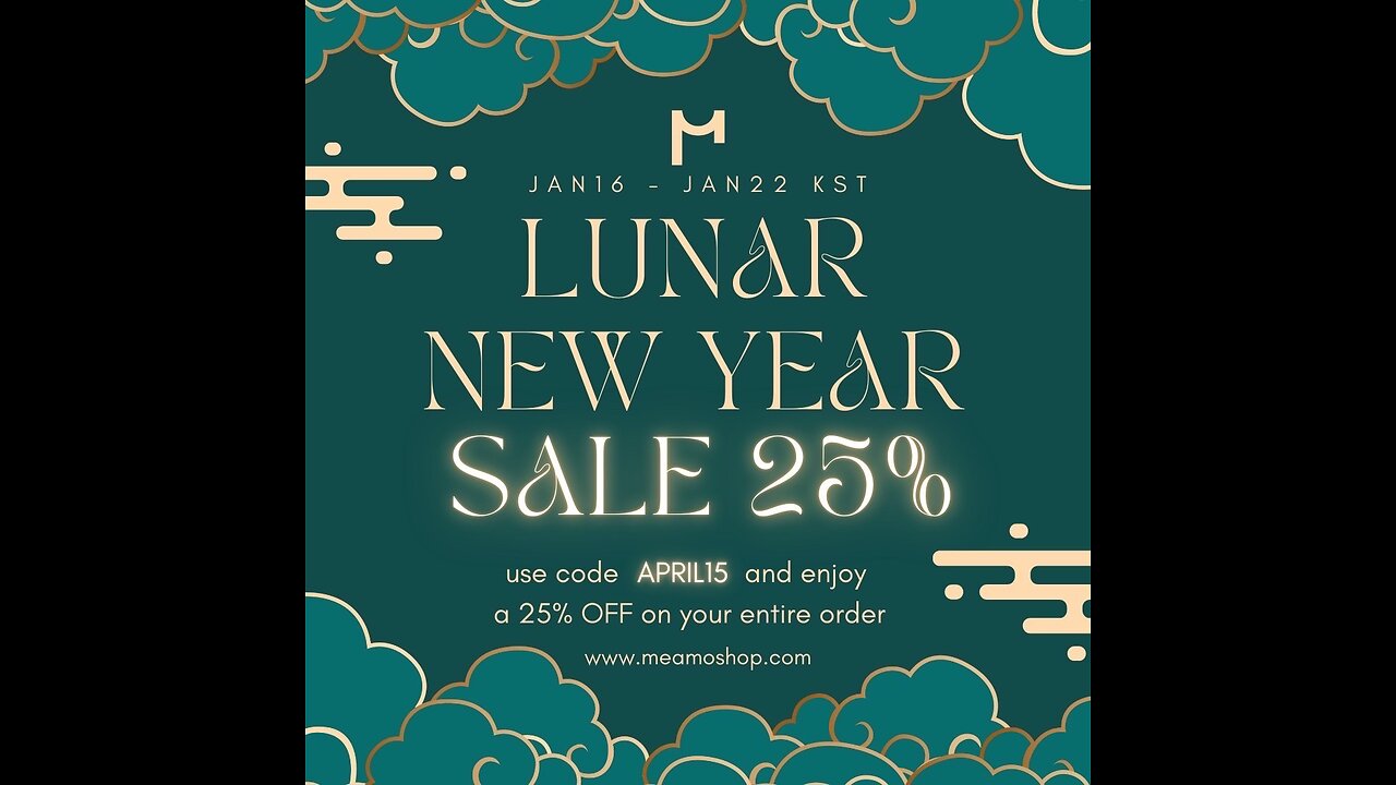 Lunar new year SALE. 25%off entire site