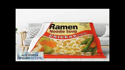 Instant Noodle Soup Chicken Flavor Ramen Blanket Soft Comfort Lightweight Flannel Fluffy Review