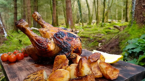 🔥 Whole Chicken Cooked in the Wild! Ultimate Outdoor Feast 🌲🍗