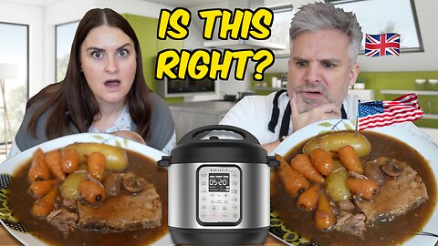 Brits Try Instant Pot Pot Roast With Carrots & Gravy for the first time!