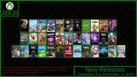 New Xbox Games for December 8 to December 12 2025