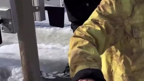 Snowboarding or wakeboarding? Riders battled slushy snow just to reach the slopes