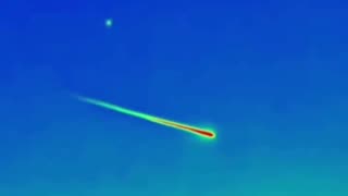 A meteorite bending in the atmosphere and changing its path!