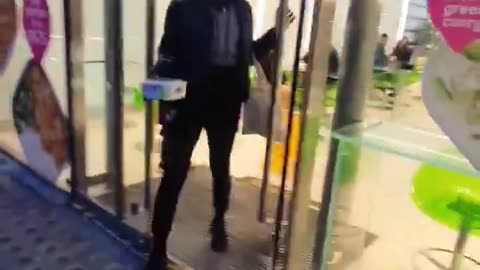 He takes his food, doesn't pay, hits a waitress, and leaves unperturbed. Sadiq Khan's London