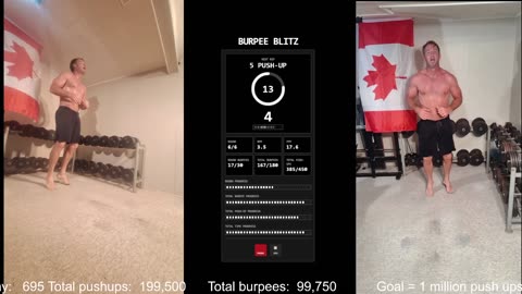 Everyday 300 push ups and 150 Burpees!