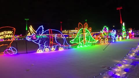 Dino's (silent video) Timber Rattlers Holiday Lights-A Walk-Through Event 1/3/26 Last Day