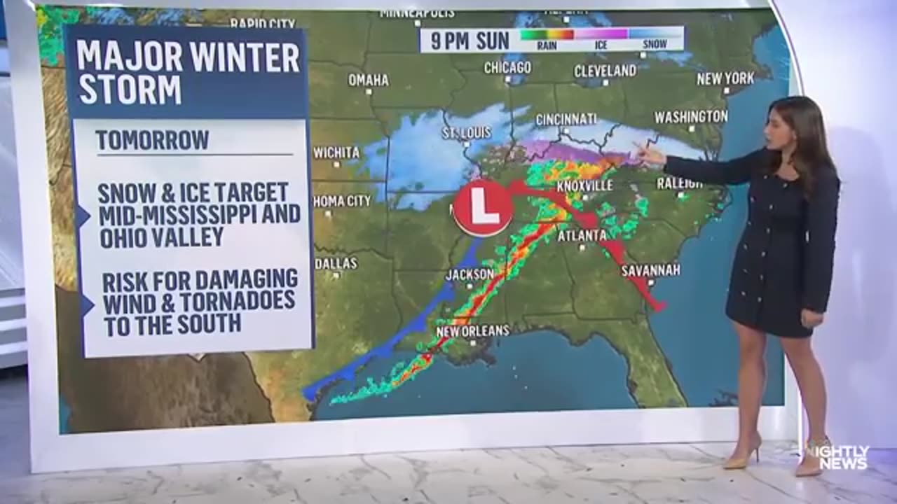 First major storm of 2025 set to impact about 60 million Americans