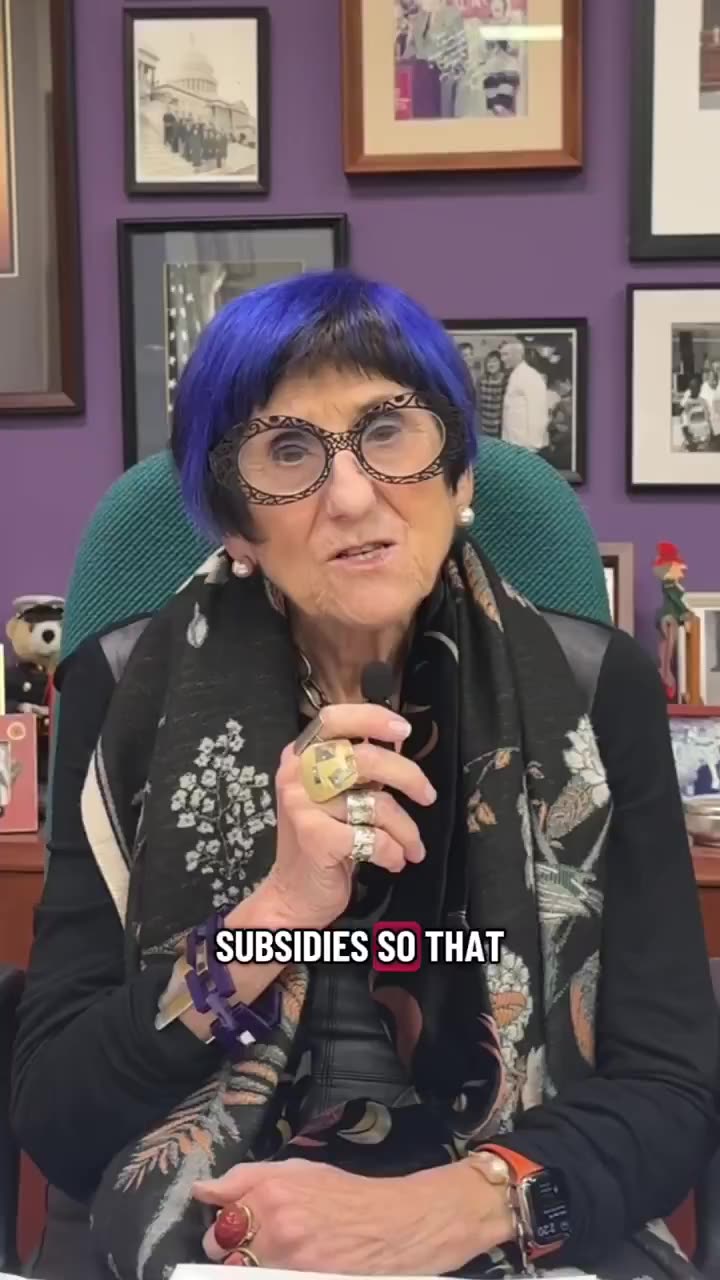 The blue-haired Congresslady is "outraged" the government will be reopened