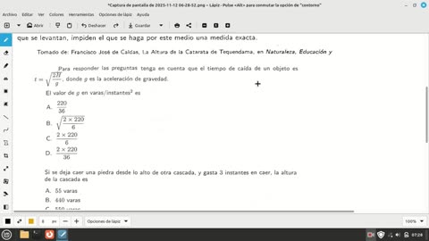 tematica comun, preguntas de física examen de admisión
