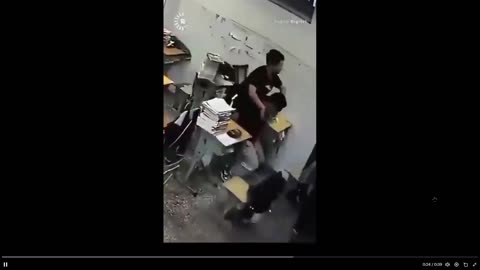 Respect: He carries a disabled classmate to safety during an earthquake…