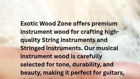 Premium Instrument Wood from Exotic Wood Zone