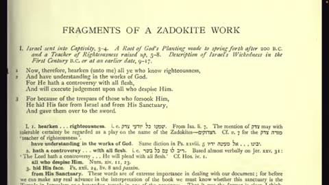 Fragments of a Zadokite Work (Fragment 1)