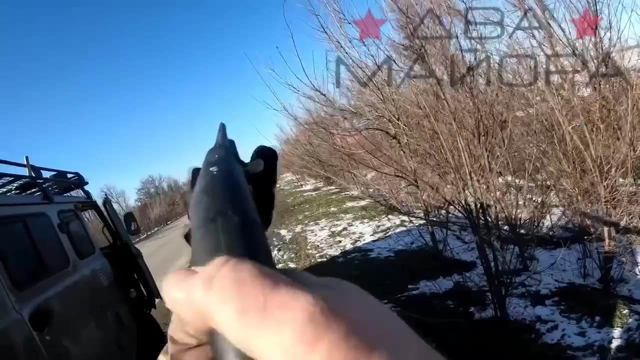 Russian soldier shot down a Ukrainian drone with a shotgun