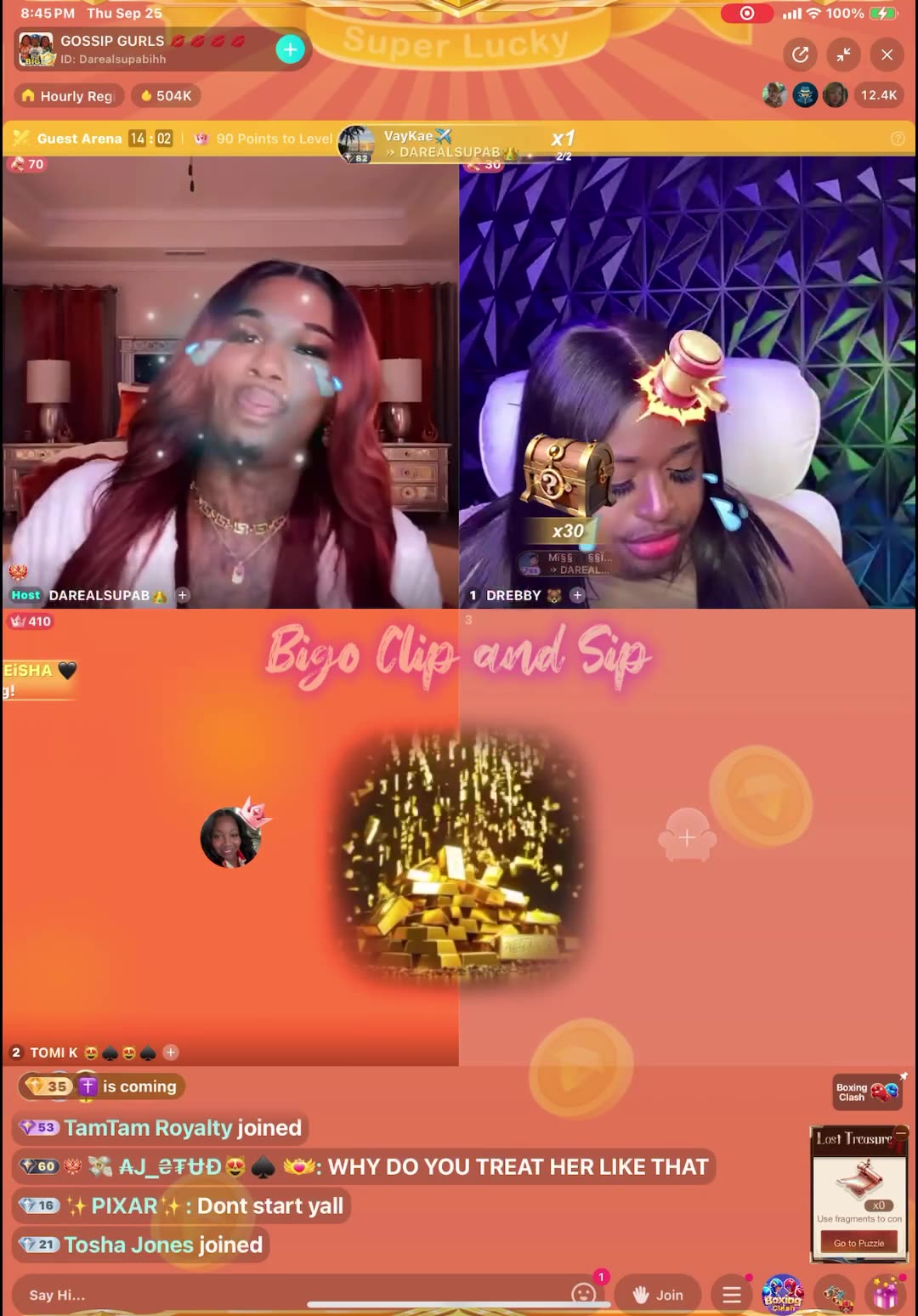 Gossip Gurls segment ft Supa n DreBaby speaking on TomiKay being cammed down 9/25/25 #bigoclipandsip