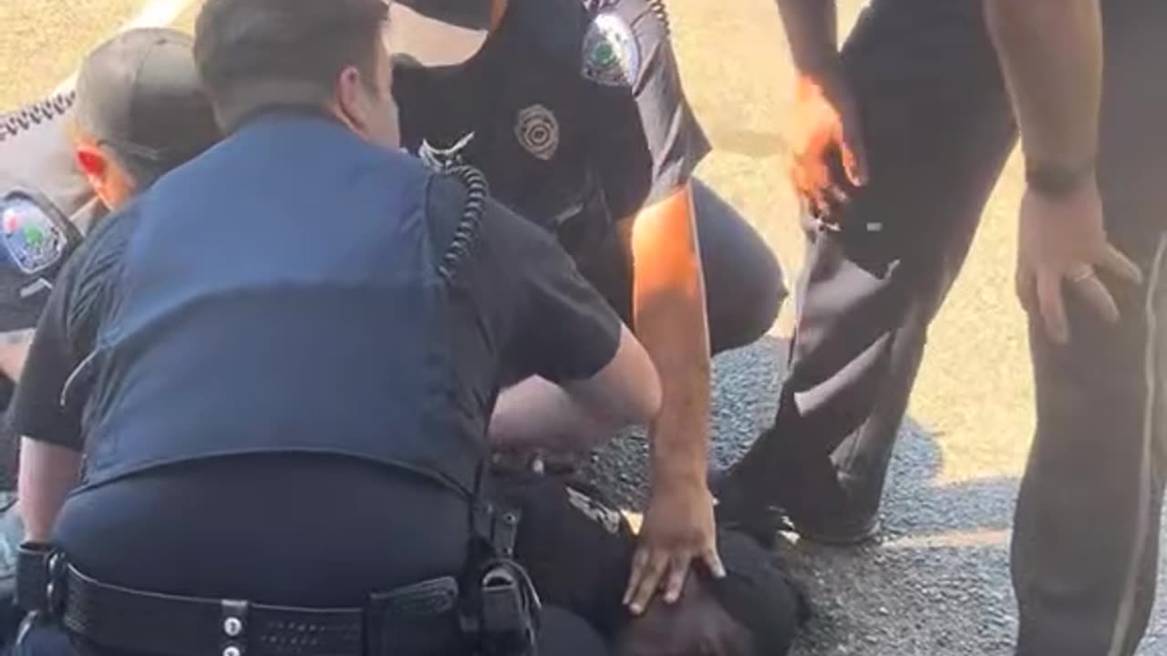 Man rezisting arrest in usa
