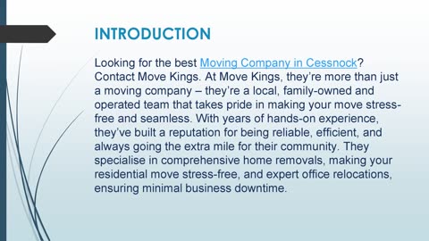Best Moving Company in Cessnock